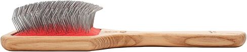 Brush for Dogs and Cats, Ideal for Medium and Large Pets with Long Hair, Professional Carder in Ash Wood, Handmade in Italy - 21.5 x 9.4 cm, with 24 mm Long Teeth and 45° Inclination in Saudi Arabia