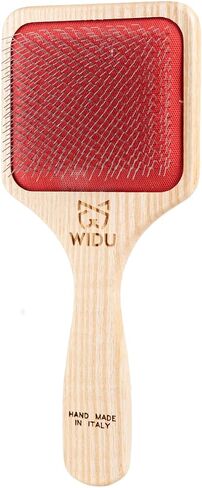 Brush for Dogs and Cats, Ideal for Medium and Large Pets with Long Hair, Professional Carder in Ash Wood, Handmade in Italy - 21.5 x 9.4 cm, with 24 mm Long Teeth and 45° Inclination in Saudi Arabia