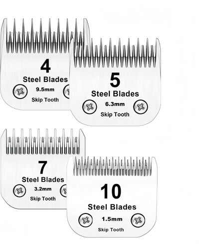7 Skip Tooth Blades,Detachable Pet Dog Grooming Steel Blade Compatible with Andis,Oster A5,Wahl KM10 Series Clippers,Cut Length 1/8-Inch (3.2mm) in Saudi Arabia