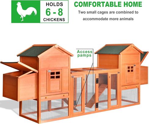Rabbit Hutch, Indoor Bunny Cage, Outdoor Rabbit Cages with Run, Pet House with Deeper No Leak Tray, UV Panel, Removable Bottom Wire Mesh for Small Animals,Grey in Saudi Arabia