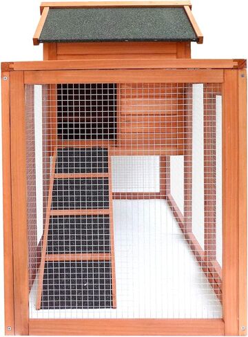 قفص أرنب، قفص أرنب داخلي، أقفاص أرنب خارجية مع تشغيل، بيت للحيوانات الأليفة مع صينية أعمق مانعة للتسرب، لوحة للأشعة فوق البنفسجية، شبكة سلكية سفلية قابلة للإزالة للحيوانات الصغيرة، رمادي in Kuwait