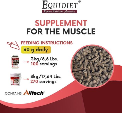 MIOTONIC Supplement for Horse - Vitamin E for Horses - Horse Feed - Vitamins and Minerals Supplements - Pellets for Horses - Weight Builder for Horses - Neutraceuticals (3, Kilograms) in Saudi Arabia