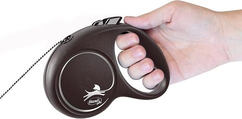 Flexi Black Design Tape Black Small 5m Retractable Dog Leash/Lead for Dogs up to 15kgs/33lbs in Kuwait