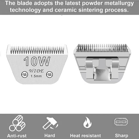 Wide Blades for Dog Grooming Blades Compatible with Andis,Oster A5,Wahl km10 Dog Clippers Stainless Steel Blades Blades for Animal Dog,Cat,Horse, (#4FW(9.5mm)) in Saudi Arabia