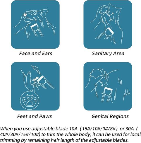 ماكينة قص شعر الكلاب الأليفة من شيرنباو، شفرات قابلة للفصل، شفرات 4 في 1، شفرات بديلة PGC-670 (670-30#) in Kuwait