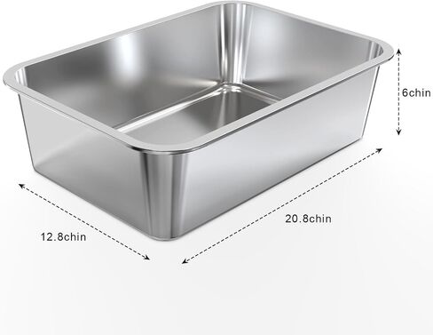 Stainless steel cat litter box - Enclosed large cat litter box, suitable for large cat, Top Entry Cat Litter Box with lid, easy to clean, odorless, non-stick, metal cat litter box in Saudi Arabia