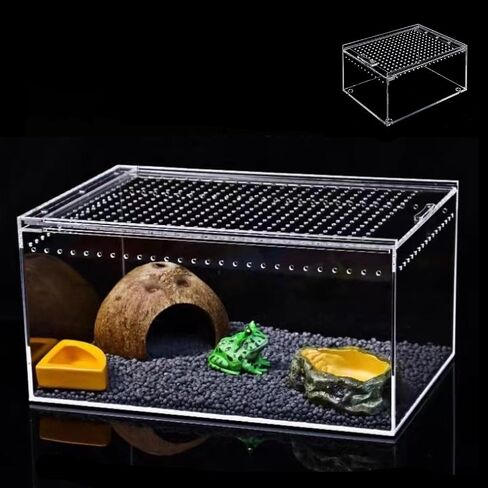 insect breeding box Reptile Feeding Box, waterproof Enclosure enclosure for arboreal Tarantula Scorpion Sling Lizards Snake Gecko jumping spider snail Isopods (3.9 * 3.3 * 2.3inch) in Kuwait