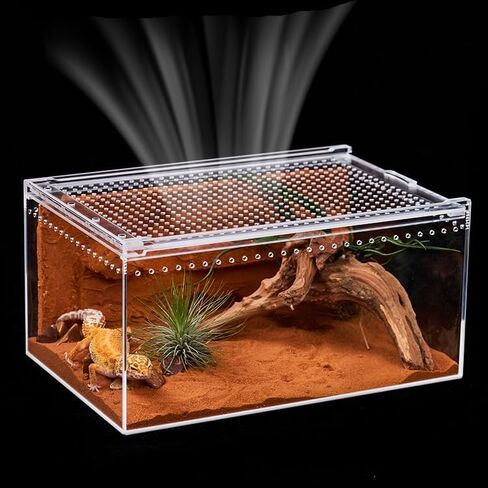 insect breeding box Reptile Feeding Box, waterproof Enclosure enclosure for arboreal Tarantula Scorpion Sling Lizards Snake Gecko jumping spider snail Isopods (3.9 * 3.3 * 2.3inch) in Kuwait
