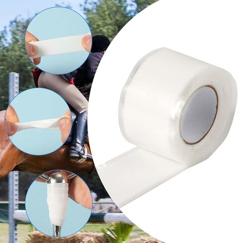 5 Rolls Horse Bit Wrap Tapes, 39.4x1 Inch Silicone Horse Bit Guards Protector Bandage for Equines Equestrian, Elastic Horse Accessories Protection Horse Weight for Horses Bit Care Supplies in Saudi Arabia