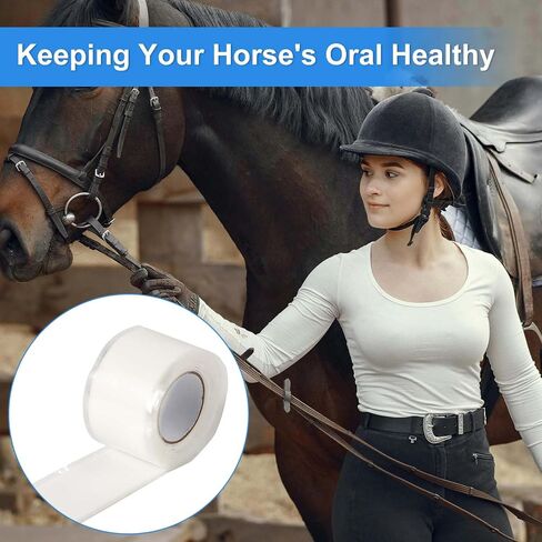 5 Rolls Horse Bit Wrap Tapes, 39.4x1 Inch Silicone Horse Bit Guards Protector Bandage for Equines Equestrian, Elastic Horse Accessories Protection Horse Weight for Horses Bit Care Supplies in Saudi Arabia