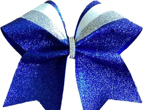 Royal Blue Glitter Cheer Bow in Saudi Arabia