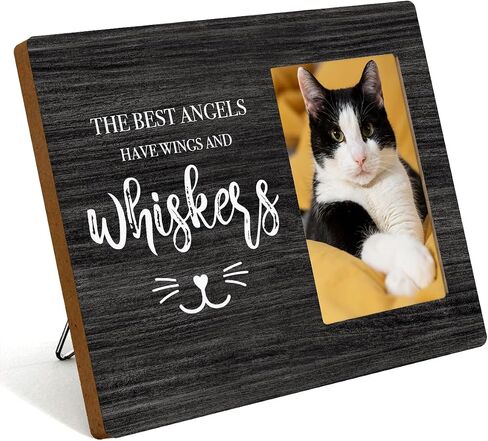IAXIC Sympathy Photo Frame Memorial Picture Frame Cat Memorial Gifts for Loss of Cat Pet Loss Gifts to Honor and Remember a Cat, Grief Gifts for Women Remembrance Decorations for Wall Desk Tabletop in Saudi Arabia