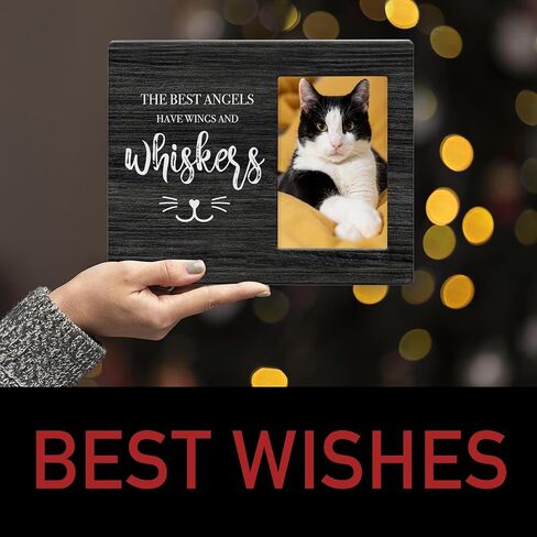 IAXIC Sympathy Photo Frame Memorial Picture Frame Cat Memorial Gifts for Loss of Cat Pet Loss Gifts to Honor and Remember a Cat, Grief Gifts for Women Remembrance Decorations for Wall Desk Tabletop in Saudi Arabia