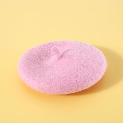 Pink Cute Pet Beret Cap Kitten Puppy Pet Headgear Decor Photo Props Elastic Lovely with Rope Pet Supplies in Saudi Arabia