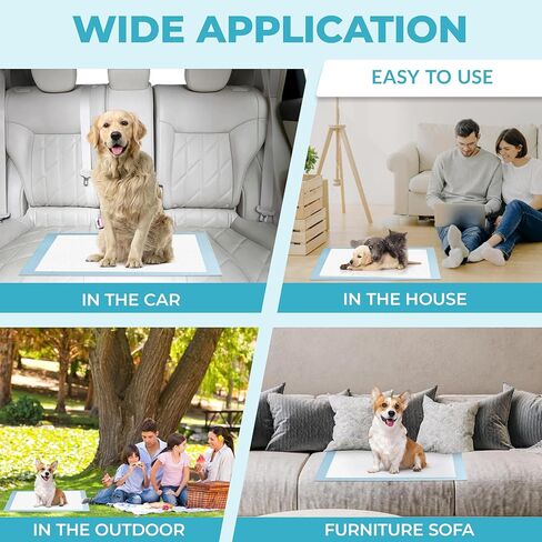 GOODLIFEZ Disposable Large Pet Pee Pads 50 Pack Super Absorbent 23.6 x 23.6 in Puppy Training Pads Leak Proof Quick Dry Odor Control Ideal for Indoor Use Convenient Bulk Pack for Dogs in Saudi Arabia
