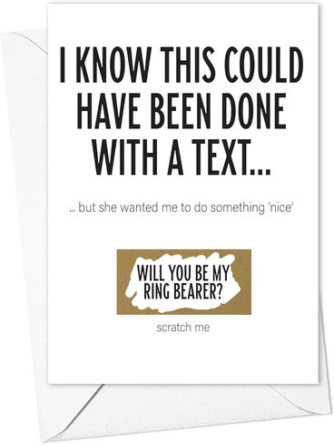 Funny Will You Marry Us Scratch Off Card, Perfect for Friend, Officiant, Rabbi, Priest Proposal Card from Bride and Groom, This Could Have Been Done With a Text But She Wanted Something Nic (Marry Us) in Saudi Arabia
