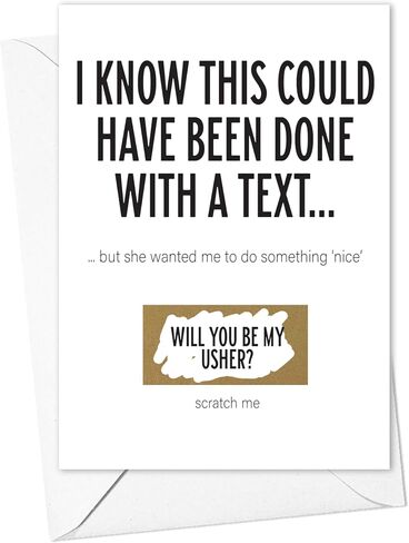 Funny Will You Marry Us Scratch Off Card, Perfect for Friend, Officiant, Rabbi, Priest Proposal Card from Bride and Groom, This Could Have Been Done With a Text But She Wanted Something Nic (Marry Us) in Saudi Arabia
