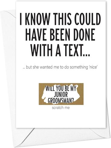 Funny Will You Marry Us Scratch Off Card, Perfect for Friend, Officiant, Rabbi, Priest Proposal Card from Bride and Groom, This Could Have Been Done With a Text But She Wanted Something Nic (Marry Us) in Saudi Arabia
