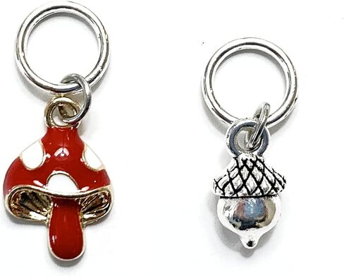 مجموعة أقلام تحديد غرز الحياكة الرائعة من Woodland Garden Gnome مع حقيبة تخزين | مصنوع يدويًا بواسطة تصميمات جميلة دافئة | علامات سحرية على شكل حلقة معدنية لطيفة وإكسسوارات متماسكة ممتعة هدية مضادة لعيد الميلاد in Kuwait