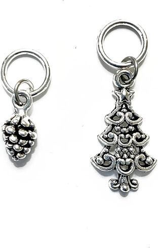 مجموعة أقلام تحديد غرز الحياكة الرائعة من Woodland Garden Gnome مع حقيبة تخزين | مصنوع يدويًا بواسطة تصميمات جميلة دافئة | علامات سحرية على شكل حلقة معدنية لطيفة وإكسسوارات متماسكة ممتعة هدية مضادة لعيد الميلاد in Kuwait