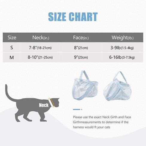 Cat Muzzle, Breathable Cat Face Cover Transparent Anti Bite Face Protection for Nail Trimming Bathing Postoperative Care in Saudi Arabia