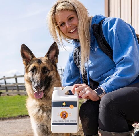Camelina Oil for Dogs - Omega 3, 6, 9 Supplement for Healthy Skin, Shiny Coat & Flexible Joints - Dog Joint Supplement - Natural Canine Wellness - Omega 3 for Dogs (Pump Included - 64oz) in Saudi Arabia