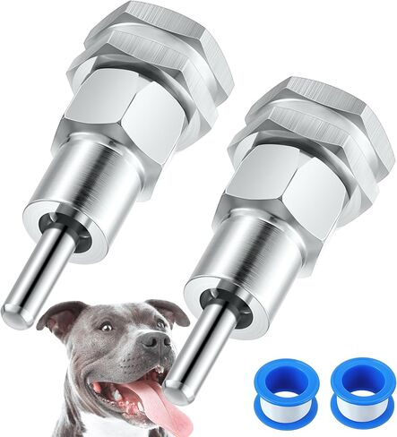 2 جهاز كمبيوتر شخصى الفولاذ المقاوم للصدأ التلقائي شارب المياه 1/2 ''3/4'' التلقائي الحلمة مياه الشرب موصل خزان المياه النحاس مع فتاحة ثقب وشريط سباك للكلاب والحيوانات الأليفة الأخرى in Kuwait