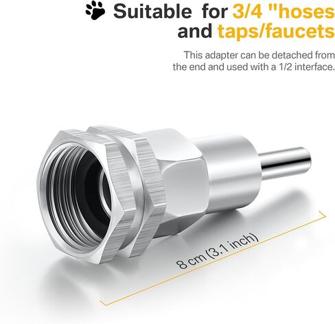 2 جهاز كمبيوتر شخصى الفولاذ المقاوم للصدأ التلقائي شارب المياه 1/2 ''3/4'' التلقائي الحلمة مياه الشرب موصل خزان المياه النحاس مع فتاحة ثقب وشريط سباك للكلاب والحيوانات الأليفة الأخرى in Kuwait