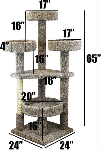 Prestige Cat Trees 130012-Neutral Main Coon Cat Tower Cat Tree in Kuwait