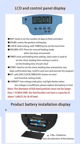 وحدة تغذية أسماك أوتوماتيكية سعة 4.5 لتر، وحدة تغذية أسماك البركة، موزع طعام الأسماك في الهواء الطلق، موزع طعام كبير مقاوم للرطوبة (أخضر) in Kuwait