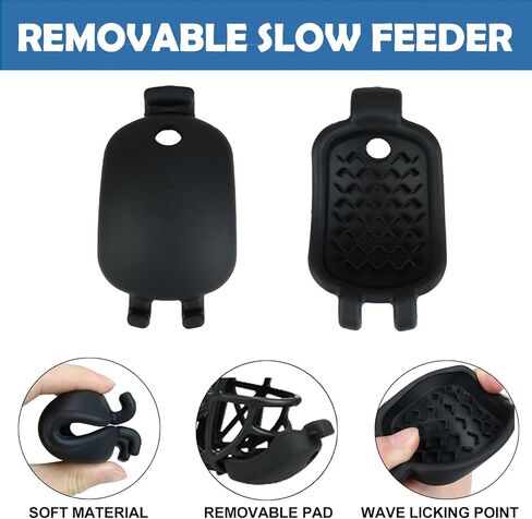 كمامة للكلاب مع سلة سيليكون للتغذية البطيئة، كمامة للكلاب العدوانية الصغيرة والمتوسطة والكبيرة، غطاء فم قفص إنساني ناعم للتدريب الإيجابي والمضغ المضاد للنباح، سهل القبول، أسود in Kuwait