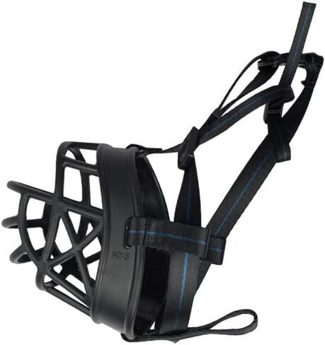 كمامة للكلاب مع سلة سيليكون للتغذية البطيئة، كمامة للكلاب العدوانية الصغيرة والمتوسطة والكبيرة، غطاء فم قفص إنساني ناعم للتدريب الإيجابي والمضغ المضاد للنباح، سهل القبول، أسود in Kuwait