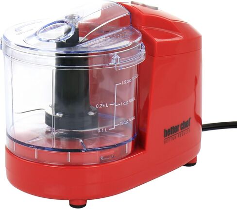 Better Chef 1.5-Cup Mini Food Processor | Stainless-Steel Blade | Pulse Switch (Black) in Saudi Arabia