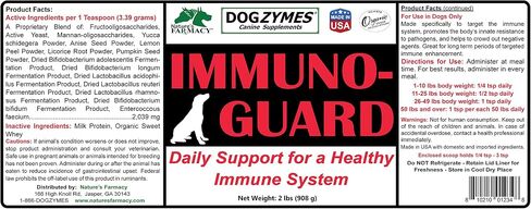 Dogzymes Immuno Guard لدعم مناعة الجسم مع البروبيوتيك والإنزيمات الحية المفيدة (8 أونصة) in Kuwait