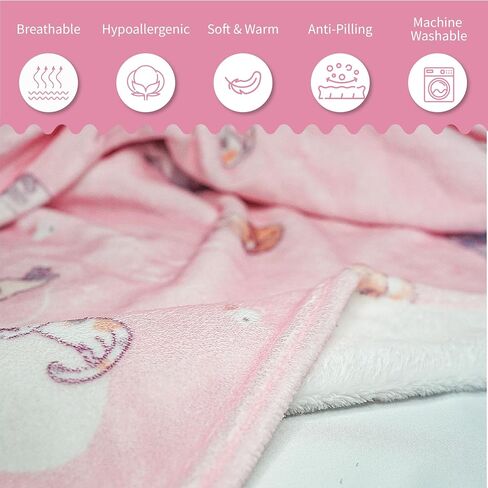 My Paws Super Soft & Cute Fluffy Premium Warm Calming Flannel Fleece Hypoallergenic Pet Napping Throw Blanket for Family and Small Medium Large Dog Puppy Cat Kitten Pink Beige 350GSM (30x40) in Saudi Arabia