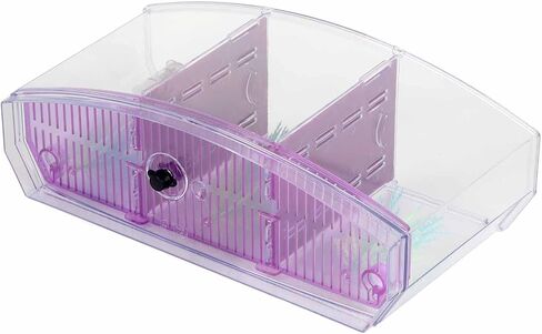 Yctze LED Acrylic Aquarium Fish with Three Divisions Breeding Isolation Box and Kit - Ideal for Small Fish, Betta Fish, Dual and Mini Aquarium Environment () in Saudi Arabia