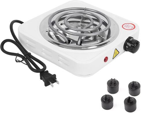 Single Tube Electric Stove With Variable Tempertature Control,Stainless Steel Portable Single Coil Electric Cooktop With Overheat protection suitable for cooking, boiling water,1000 Watts,110V in Saudi Arabia