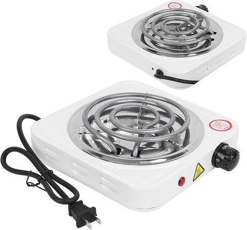 Single Tube Electric Stove With Variable Tempertature Control,Stainless Steel Portable Single Coil Electric Cooktop With Overheat protection suitable for cooking, boiling water,1000 Watts,110V in Saudi Arabia