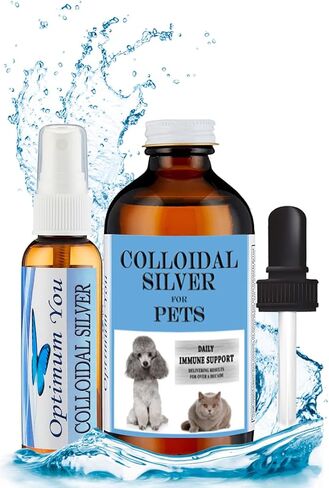 Colloidal Silver Liquid for Pets, Dogs, Cats | 500 ppm, Extra Strength (8 oz) | Spray & Drops | Hot Spot & Itch Relief | Wound Care | Immune Support in Saudi Arabia