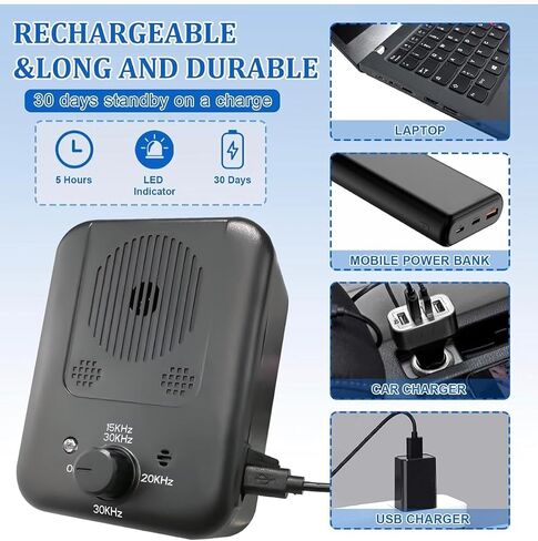 2024 Smart Anti Barking Device No.1 in Middle East 50 Feet Water Proof Deterrent Device Indoor & Outdoor Rechargable Ultrasonic Bark Control Device Neighbor Dog Silencer Bark Box Stop Bark in Saudi Arabia