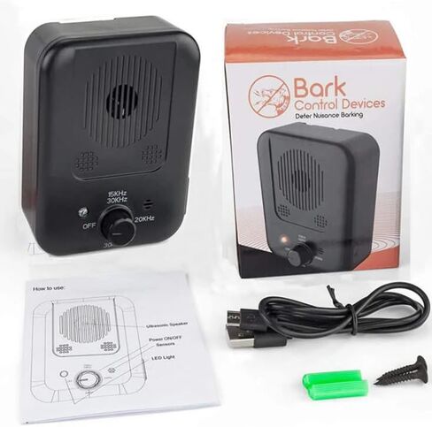 2024 Smart Anti Barking Device No.1 in Middle East 50 Feet Water Proof Deterrent Device Indoor & Outdoor Rechargable Ultrasonic Bark Control Device Neighbor Dog Silencer Bark Box Stop Bark in Saudi Arabia