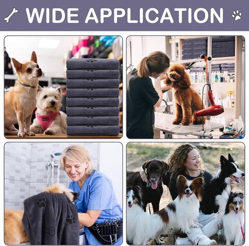 Chumia 8 Pcs Bulk Dog Towels for Drying Dogs Cats Pet Towels Puppy Microfiber Quick Drying Dog Paw Bath Towel Pet Bathing Supplies Absorbent for Medium Dogs Pets Shower (Coffee,40 x 24 Inch) in Saudi Arabia