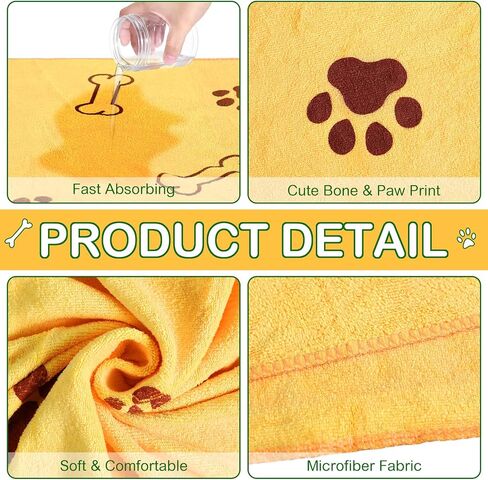 Chumia 8 Pcs Bulk Dog Towels for Drying Dogs Cats Pet Towels Puppy Microfiber Quick Drying Dog Paw Bath Towel Pet Bathing Supplies Absorbent for Medium Dogs Pets Shower (Coffee,40 x 24 Inch) in Saudi Arabia