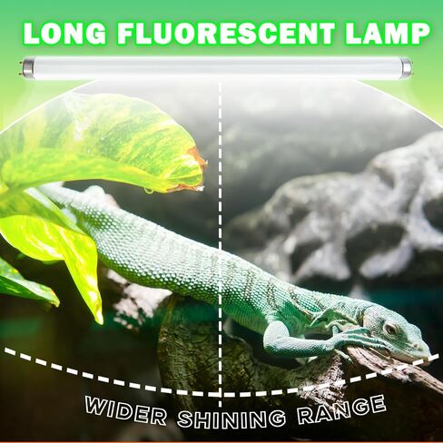 2Pack UVB Reptile Light 5.0 Bulb 15W 18inch T8,Long Service Life UVB Lamp Tube for Reptiles,Chameleon,Anoles Etc (5.0) in Saudi Arabia
