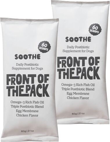 Soothe Immune Support Dog Supplement | Probiotics and Postbiotics for Allergies and Dog Gut Health | Fights Paw Licking, Itchy Skin and Ear Infection | Promotes Healthy Skin and Coat | 60 Scoops in Saudi Arabia