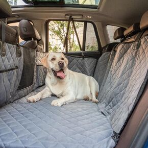 Dog Car Seat Cover Hard Bottom- Back Seat Extender for Dogs,Heavy Duty Scratchproof Dog Car Bed,Waterproof Pet Hammock,Non-Slip Backseat Protector for Car Sedans SUV