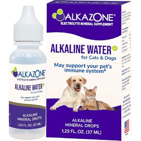 Alkaline Water Drops for Cats and Dogs | Provide Essential Minerals | Support Optimal Health | Tasteless & Flavorless | 1 Pack Yields 20 Gallons | Serving Size 3 Drops