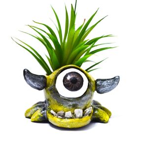 Monster Pot Planter Flower pot head Air Plant one eye