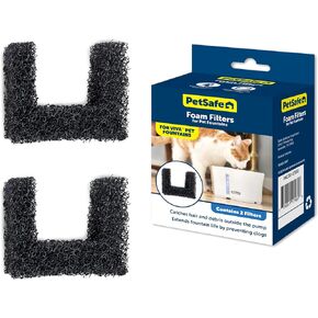 PetSafe Foam Filters for Cat and Dog Fountains, 2-pack, Replacement Filters for Viva Pet Water Fountains for Cats and Dogs - PAC00-17960