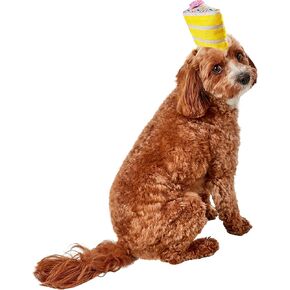 Rubie's Pet Birthday Cake Slice Hat, As Shown, Small/Medium